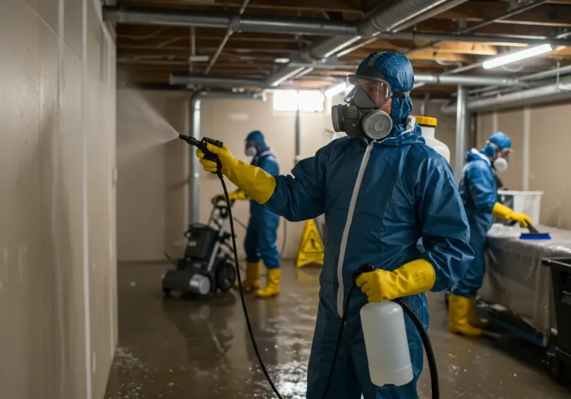 Basement Sanitization and Antimicrobial Treatment process in Maybrook, NY